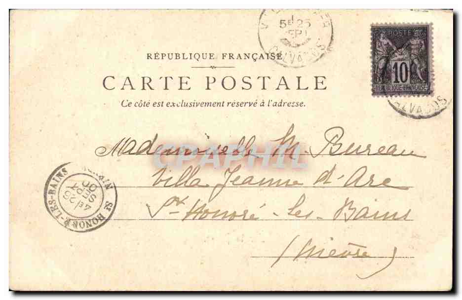 Villers sur mer CPA Sur la plage — Rückseite
