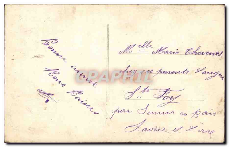 CPA Fantaisie Enfant et brouette Joyeuse Annee — Verso