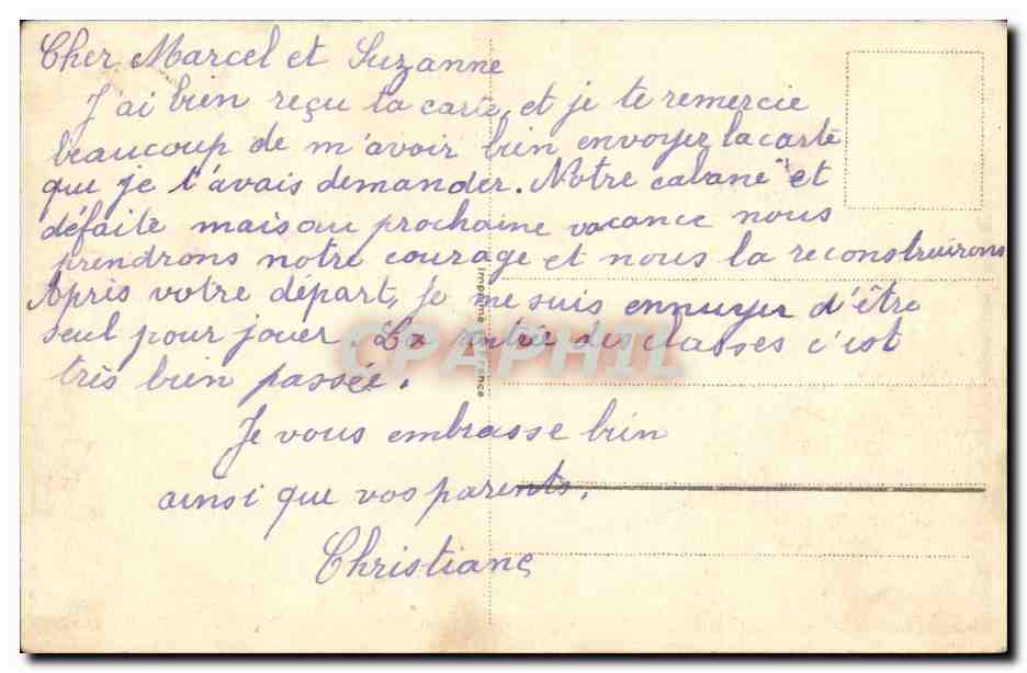 CPA Fantaisie Maison et jardin — Back