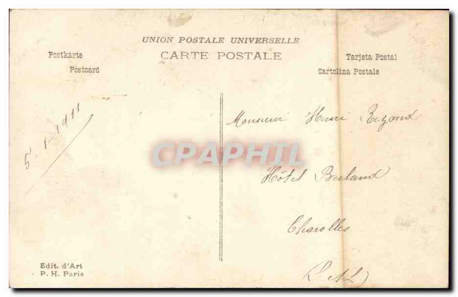 CPA Fantaisie Fleurs Roses — Rückseite
