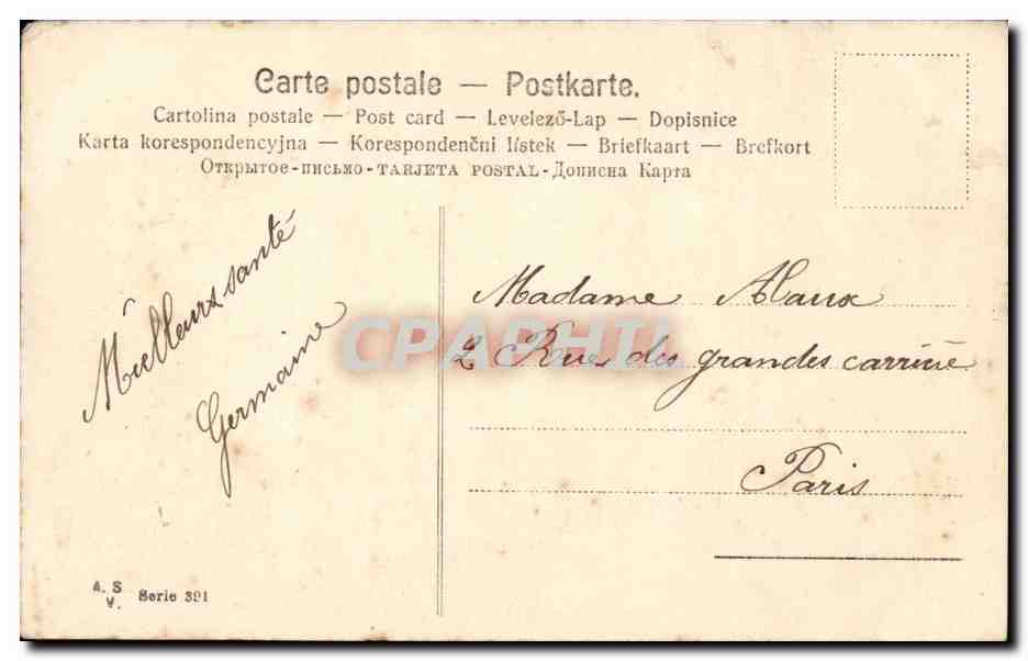 CPA Fantaisie Bonne annee — Rückseite