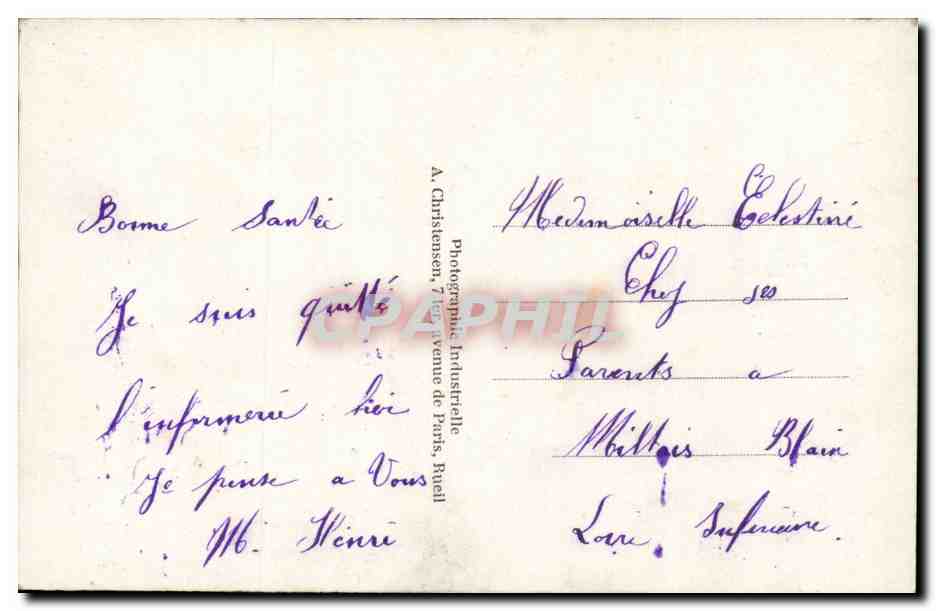CPA Fantaisie Fleurs Souvenir — Verso