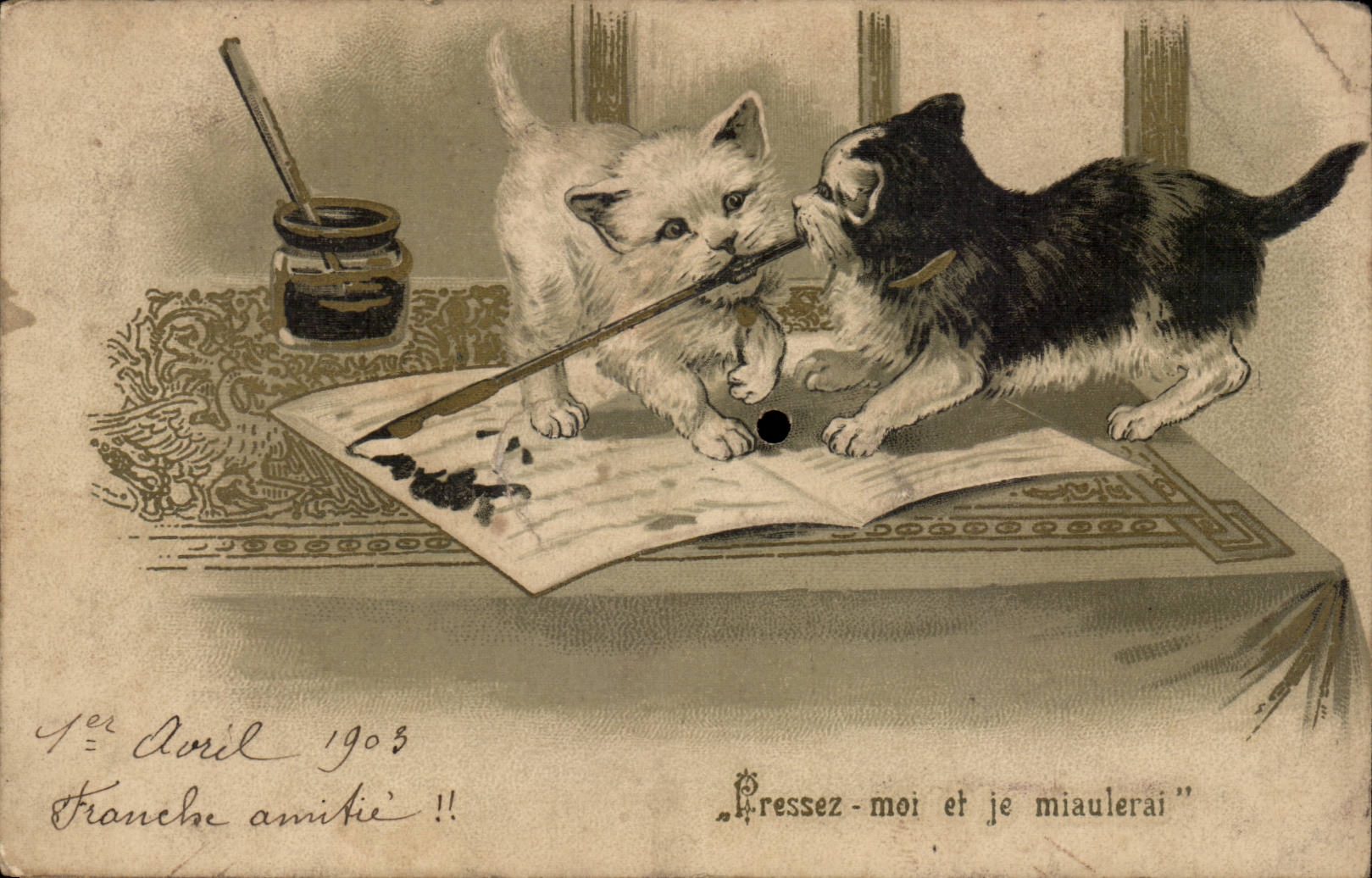 CPA Fantaisie Chats Cats