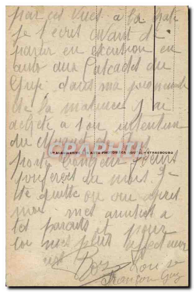 CPA Bagnerres de Bigorre Etablissement thermal de Salut — Verso