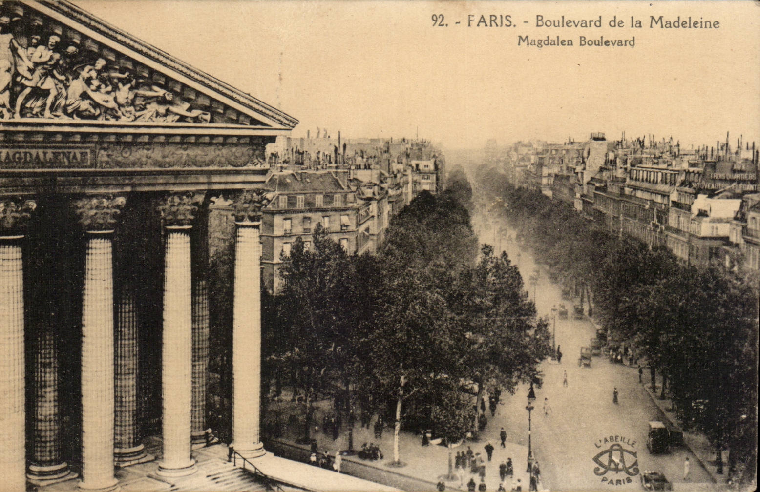 Paris CPA Boulevard de la madeleine