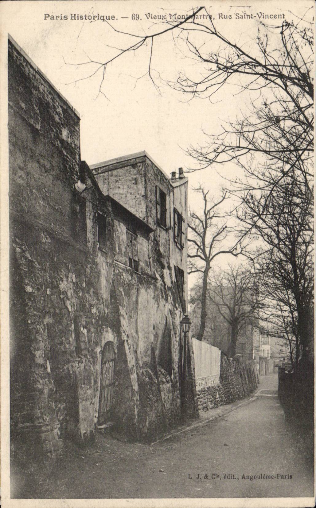Paris CPA Vieux Montmartre Rue Saint Vincent