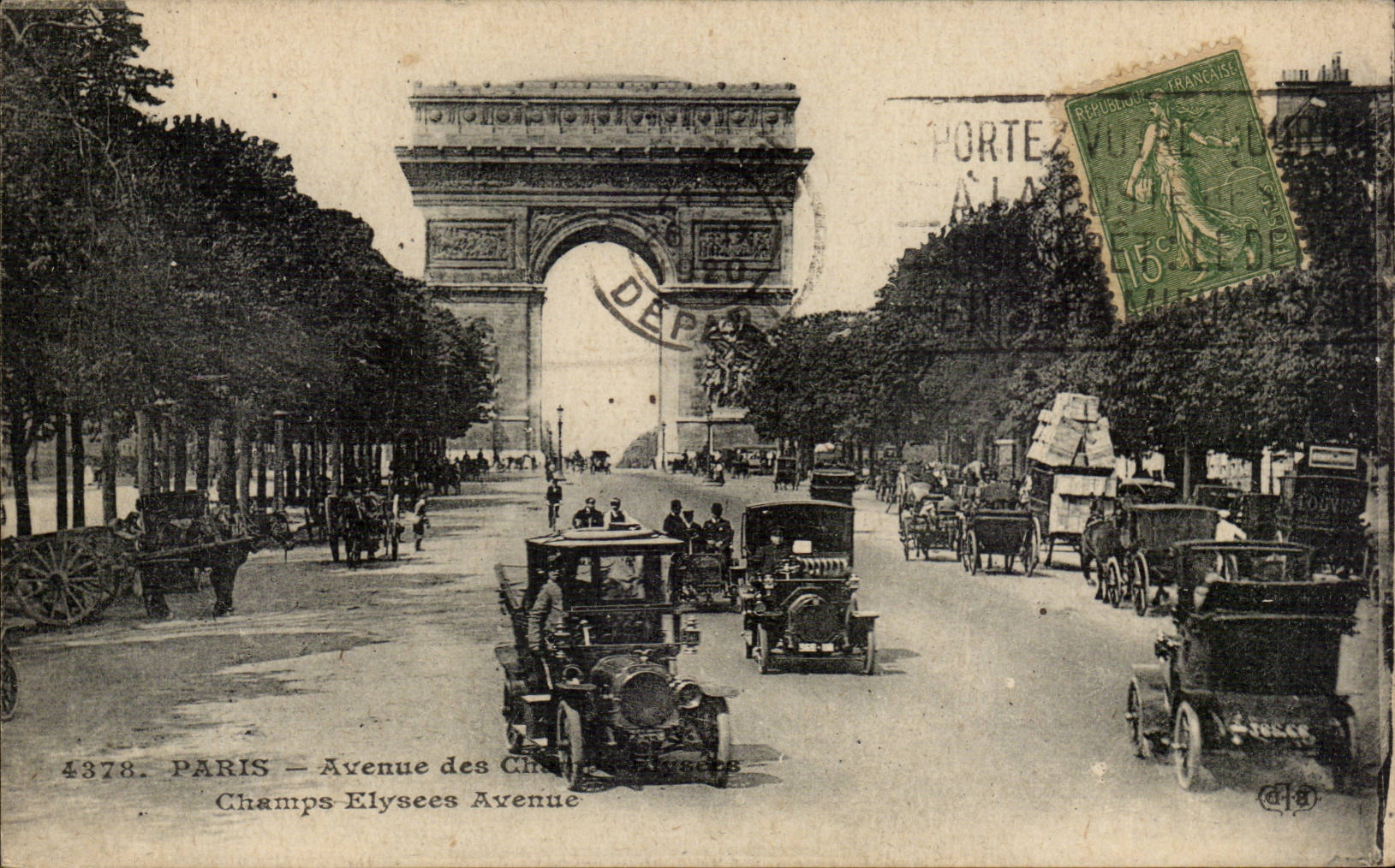 Paris CPA Avenue des Champs Elysees
