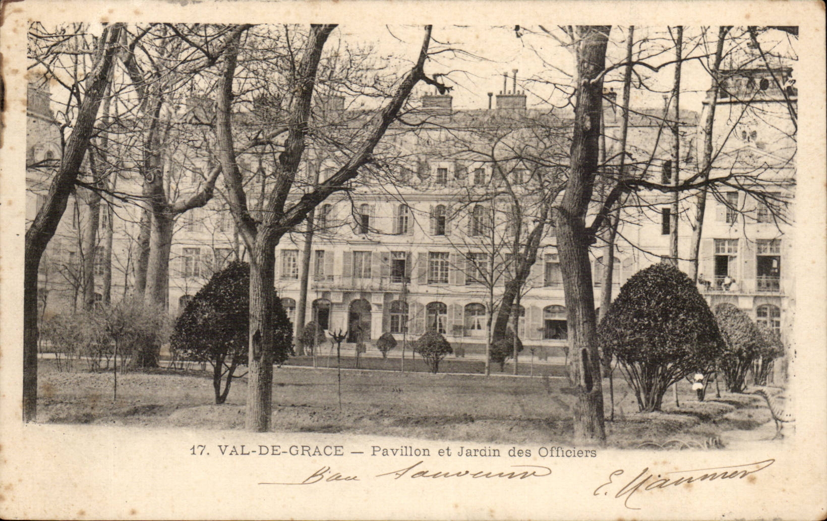 Paris CPA Val de Grace Pavillon et jardin des officiers