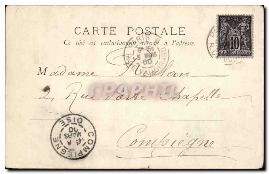 Paris CPA Eglise Saint Sulpice — Rückseite