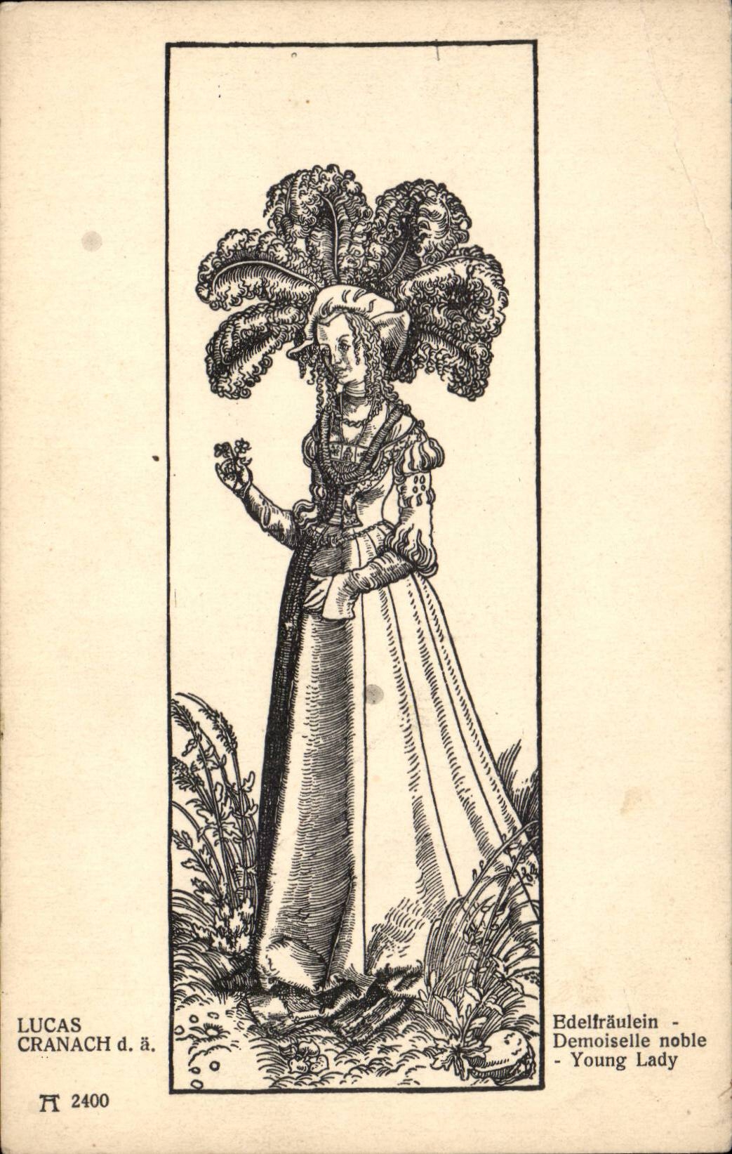 CPA Lucas Cranach Demoiselle noble
