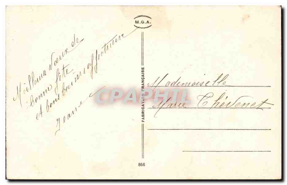 CPA Fantaisie Fleurs Bonne fete — Rückseite