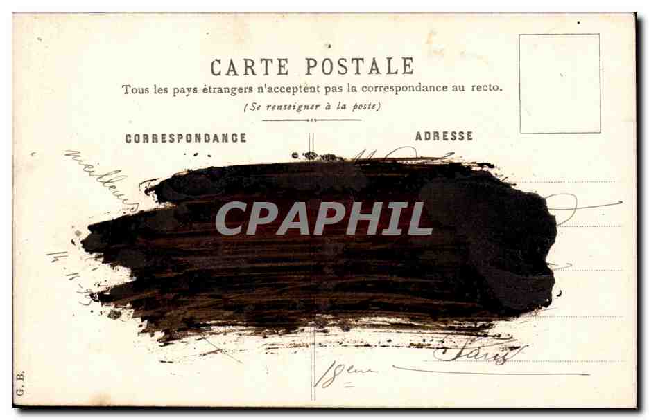 CPA Fantaisie Fleurs Bonne fete — Verso
