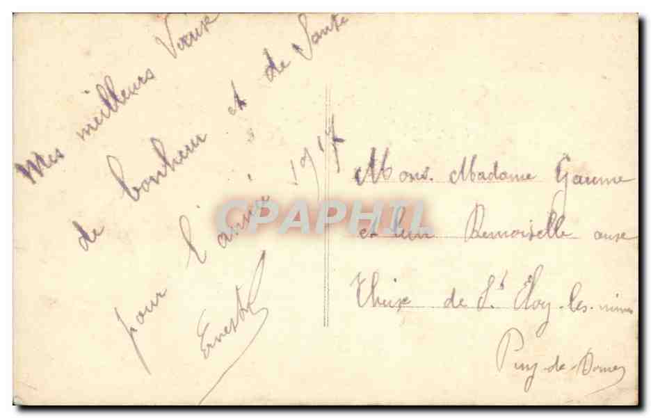 CPA Fantaisie Fleurs Bonne fete — Rückseite