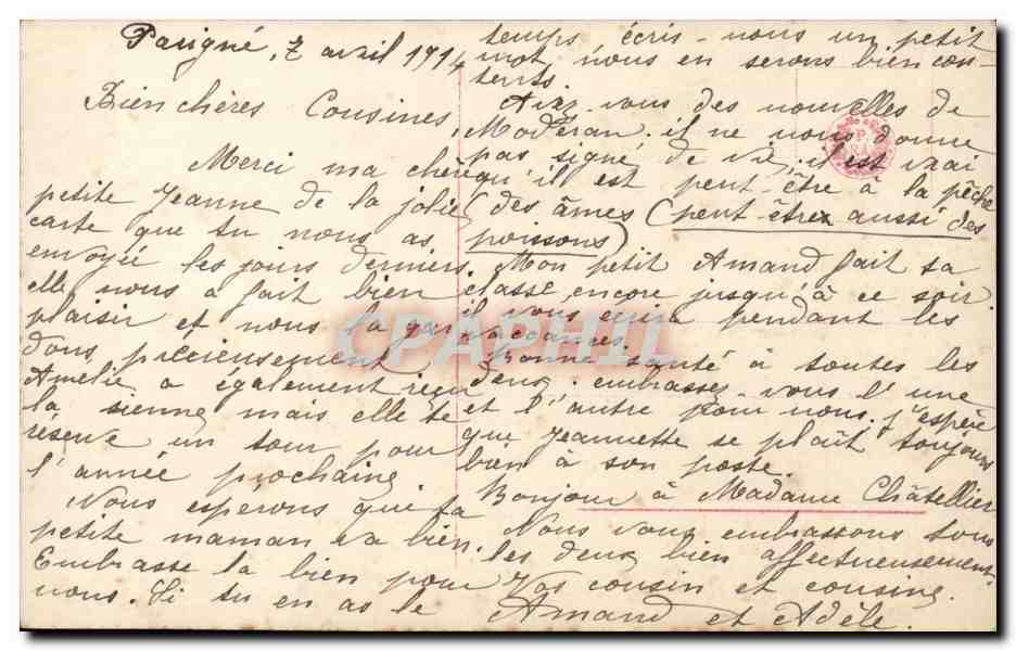 CPA Fantaisie Enfant — Verso