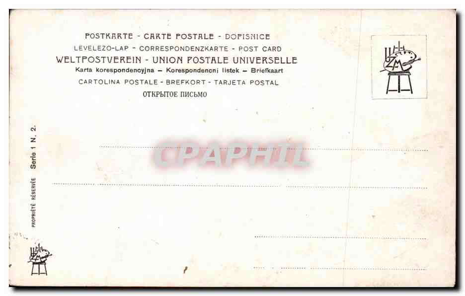 CPA Etude artistique Ungiasca Lago Maggiore — Verso