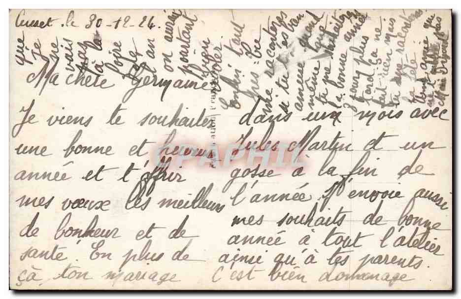 CPA Fantaisie Femme Couple — Rückseite