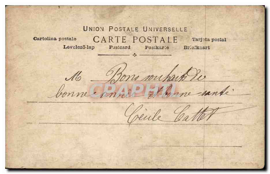 CPA Fantaisie Femme — Verso