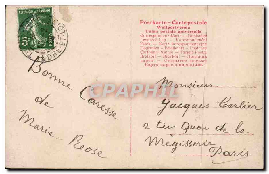 CPA Fantaisie Femme — Rückseite