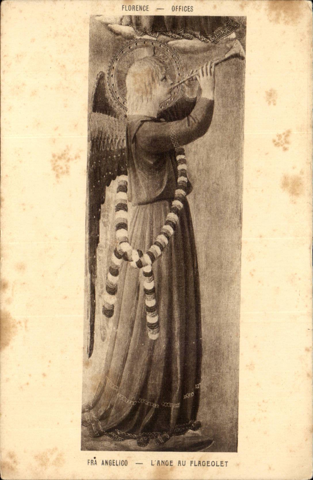 CPA Florence Fra Angelico L'ange au Flageolet