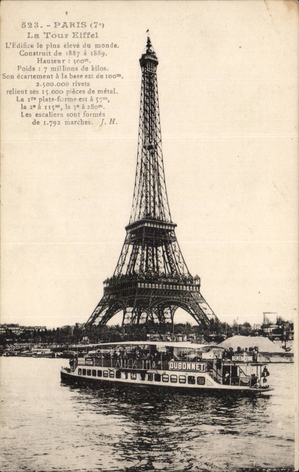 CPA Paris la Tour Eiffel Peniche