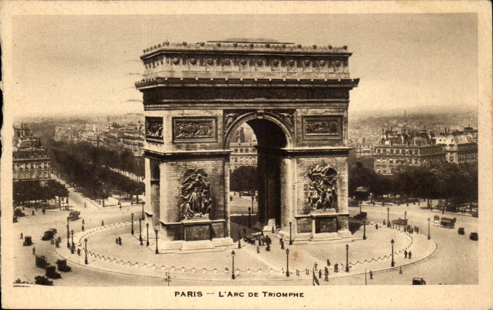 CPA Paris L'arc de triomphe