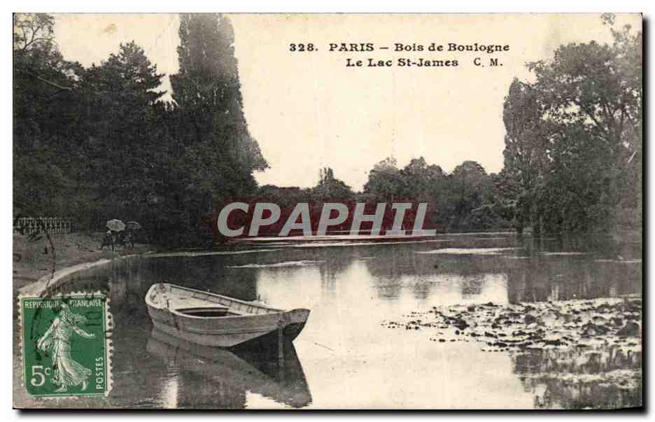 CPA Paris Bois de Boulogne Le lac St James