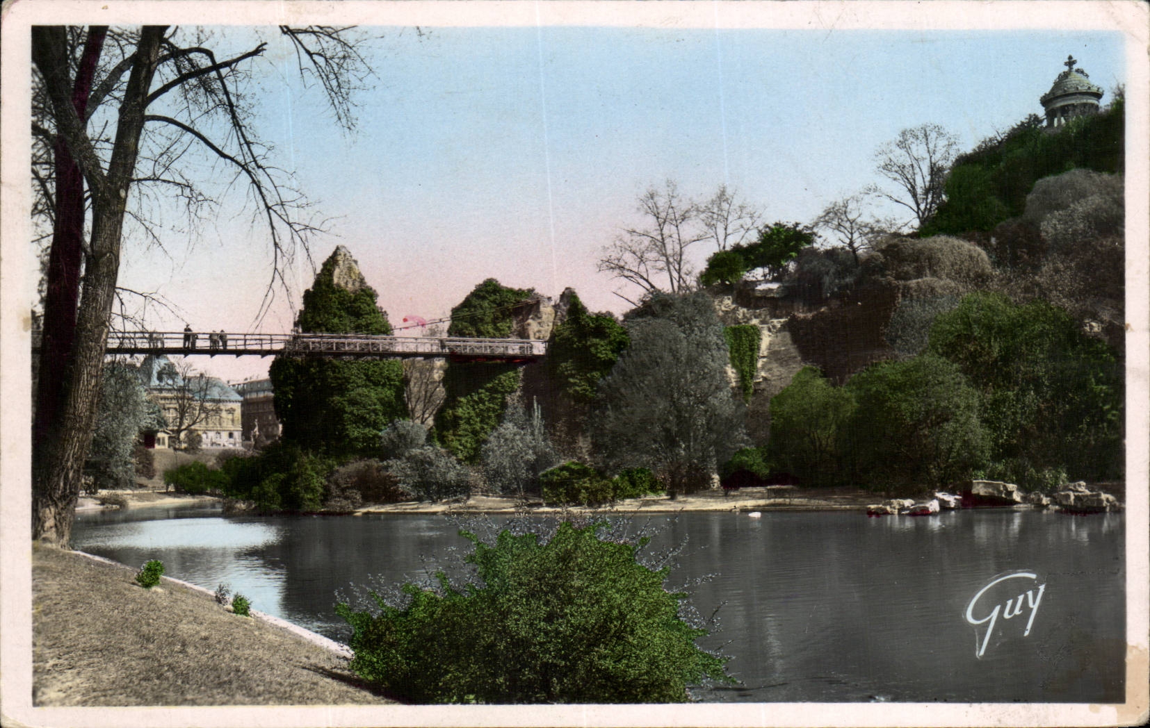 CPM Paris Jardins des Buttes chaumont 