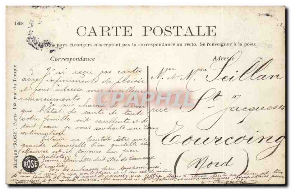 CPA Le Havre Le palais de justice — Rückseite