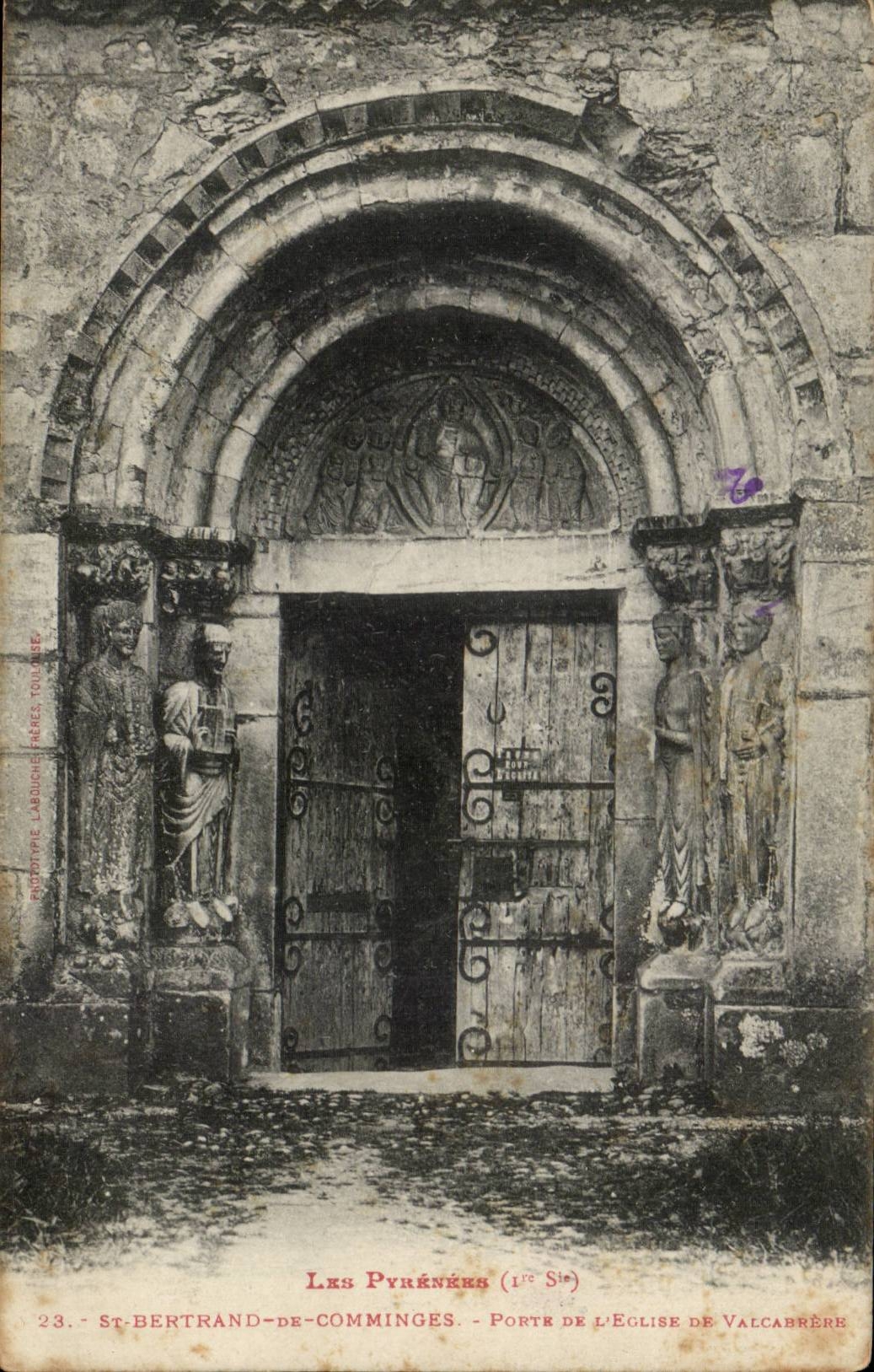 CPA Saint Bertrand de Comminges Porte de l'eglise de Valcabrere