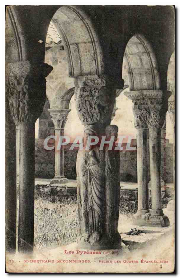 Les Pysénées (St-Bertrand-de-Comminges) — Pilier des Quatre Évangélistes — Éditeur non identifié, n° 75
