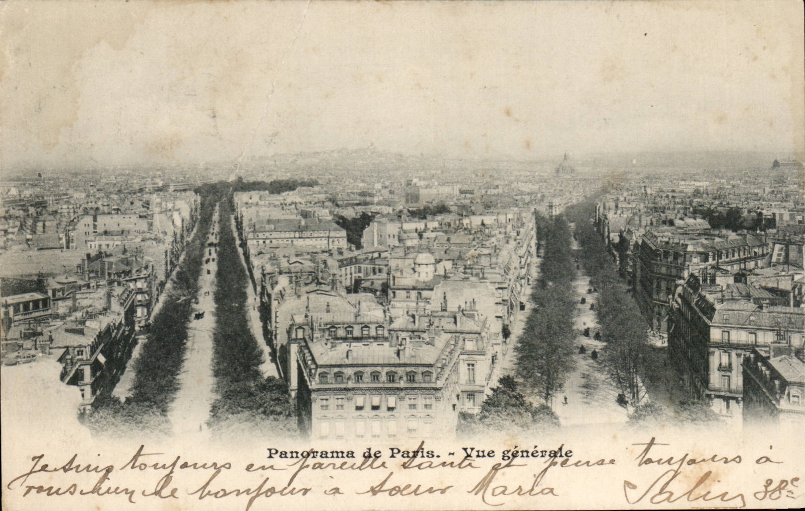 Paris CPA Panorama de Paris Vue generale