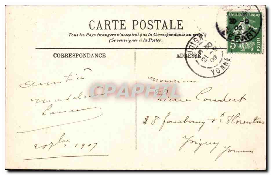 Paris CPA Le boulevard des Capucines — Verso