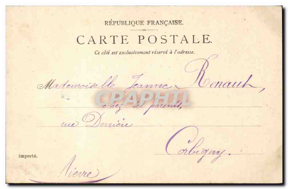 Paris CPA Parc monceau GRille d'entree — Verso