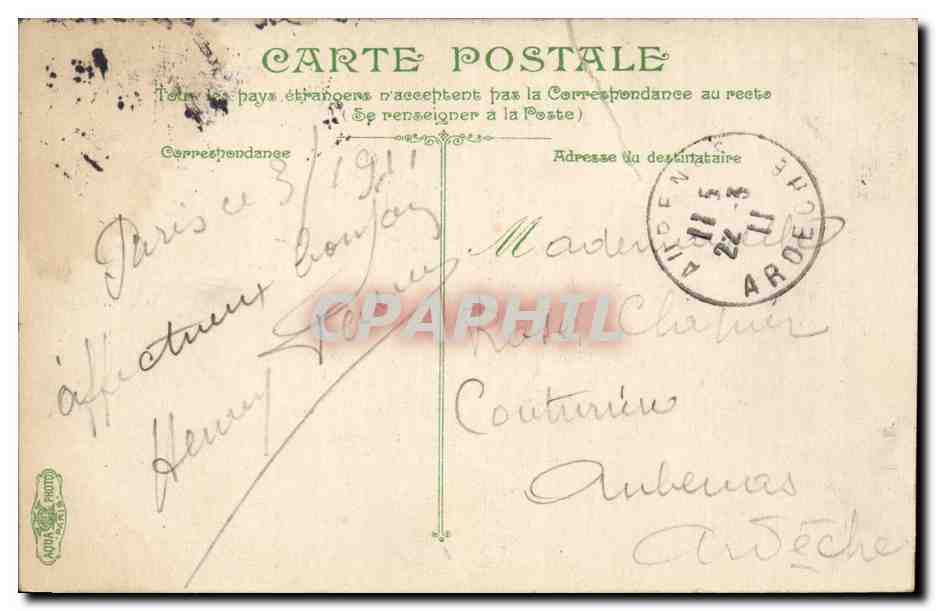 Paris CPA Theatre de l'opera — Rückseite