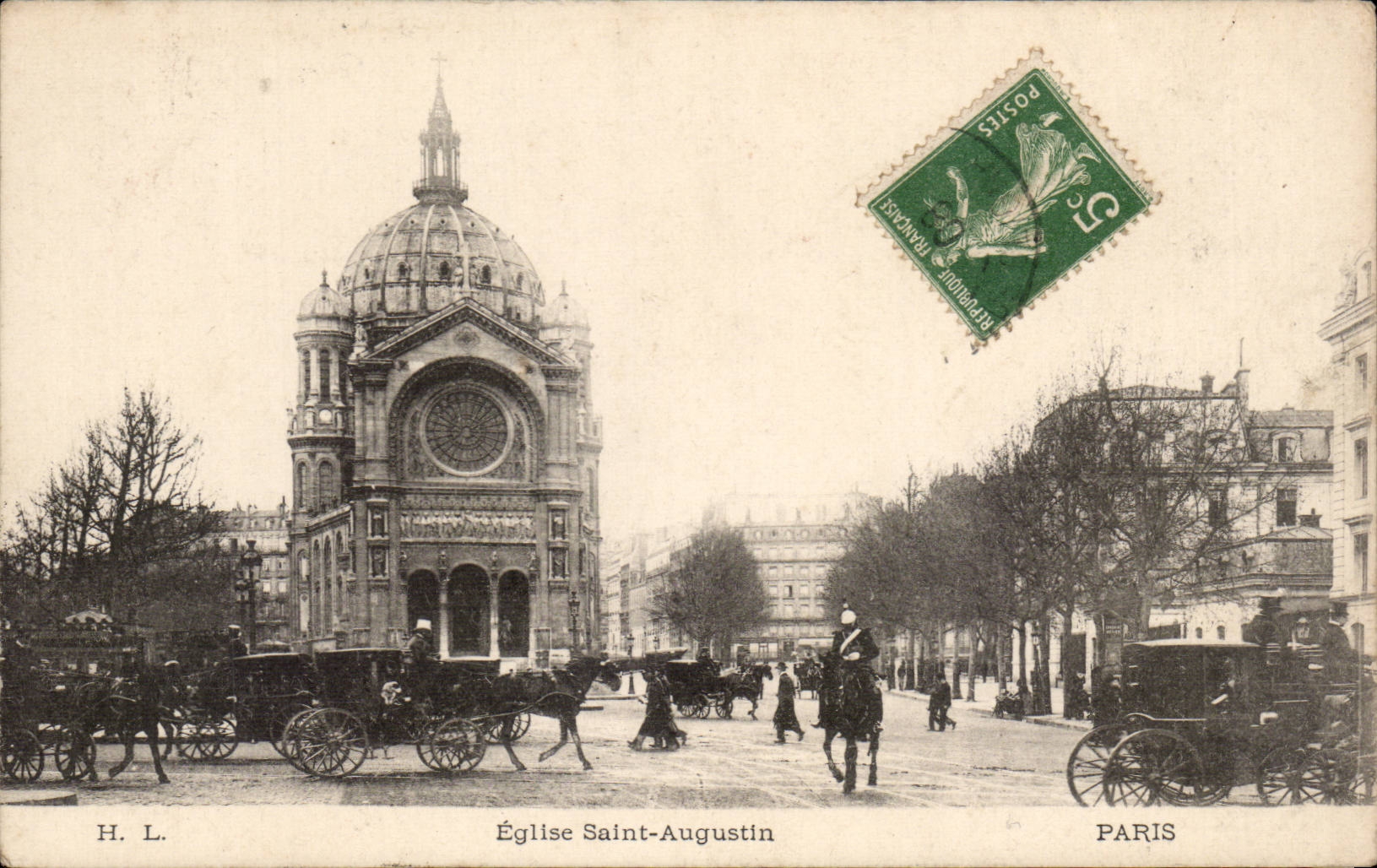 Paris CPA Eglise Saint Augustin