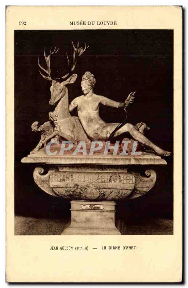 Paris CPA Musee du Louvre Jean Goujon La diane d'Anet ( cerf )