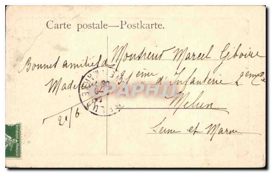 CPA Fantaisie Mer agitee  — Back