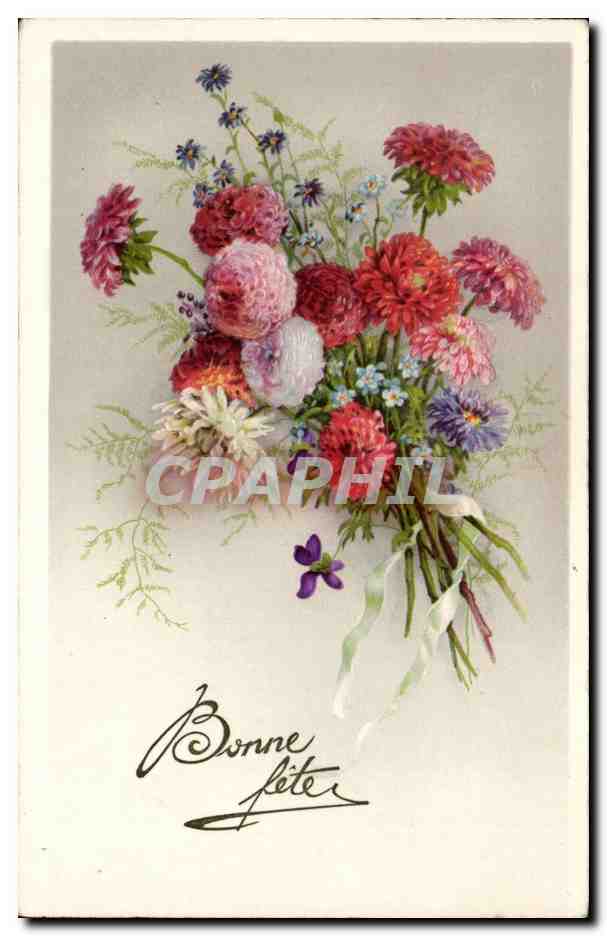 CPA Fantaisie Fleurs