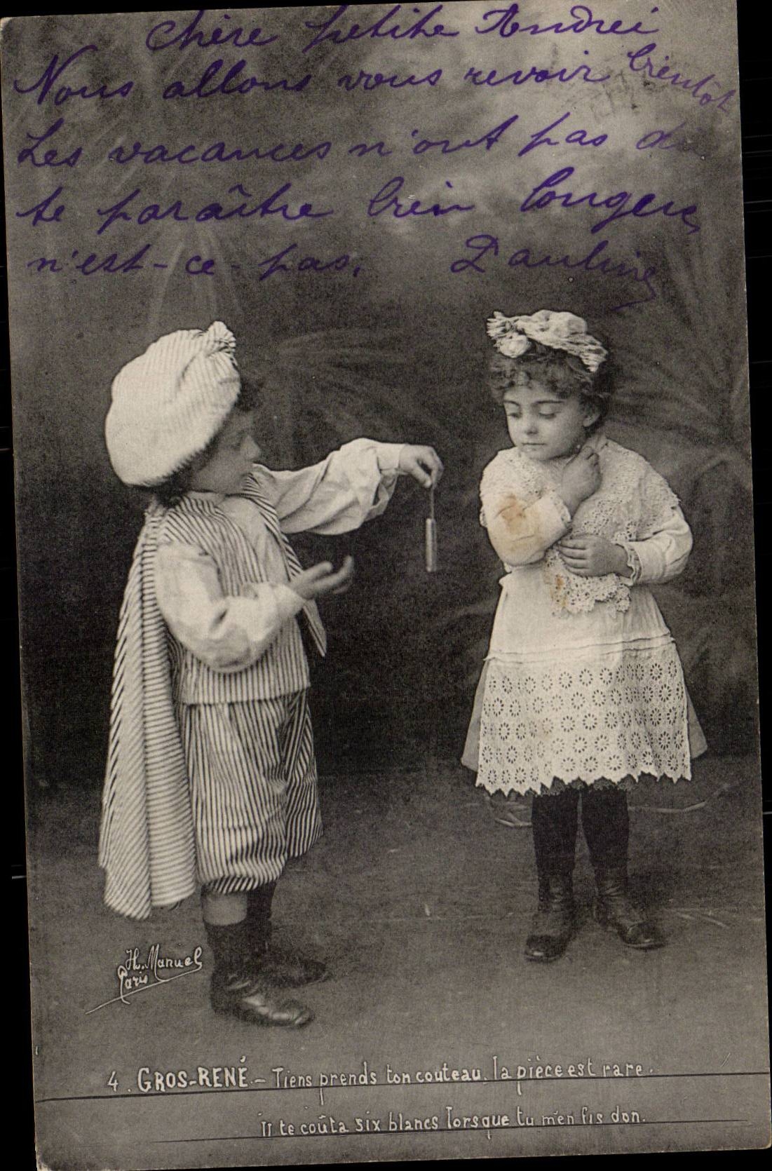 CPA Fantaisie Enfants Gros Rene Pendule