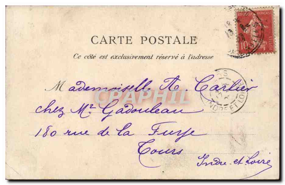CPA Fantaisie Enfants Gros Rene Pendule — Verso