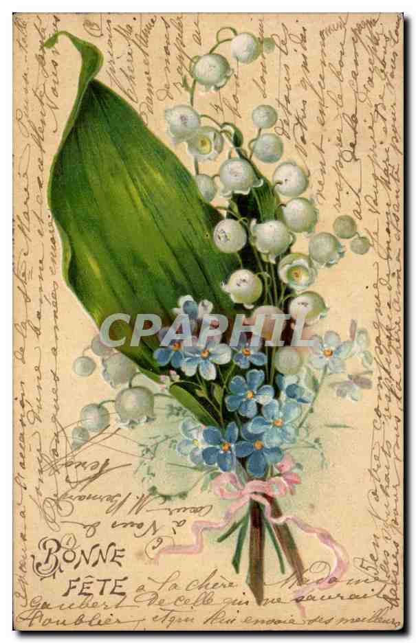 CPA Fantaisie Fleurs Bonne fete