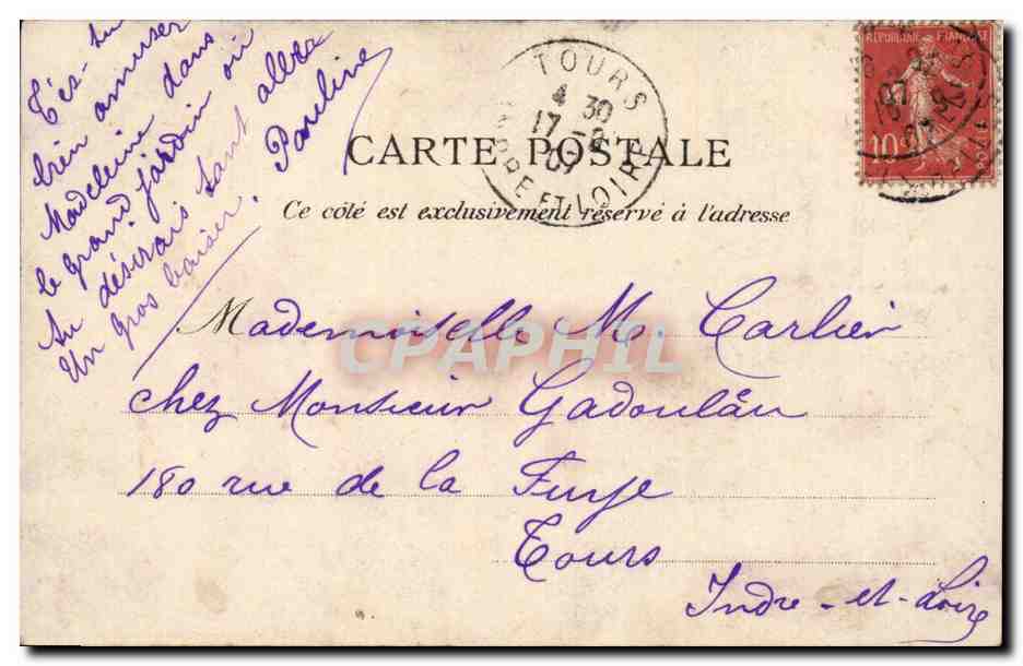 CPA Fantaisie Enfants Marinette — Verso