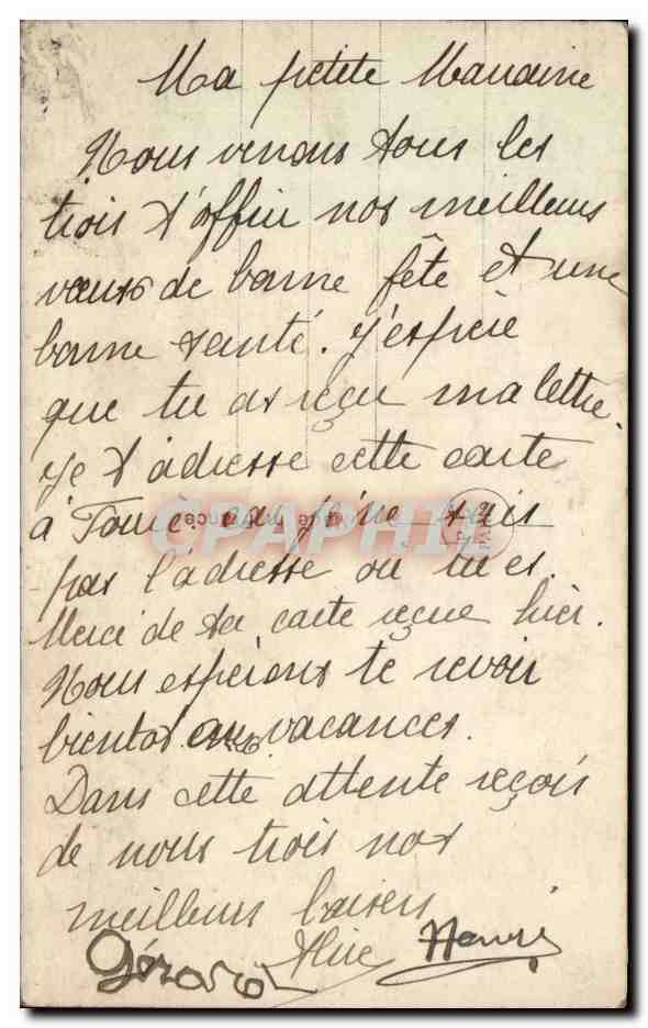 CPA Fantaisie Enfant Femme et couple — Rückseite