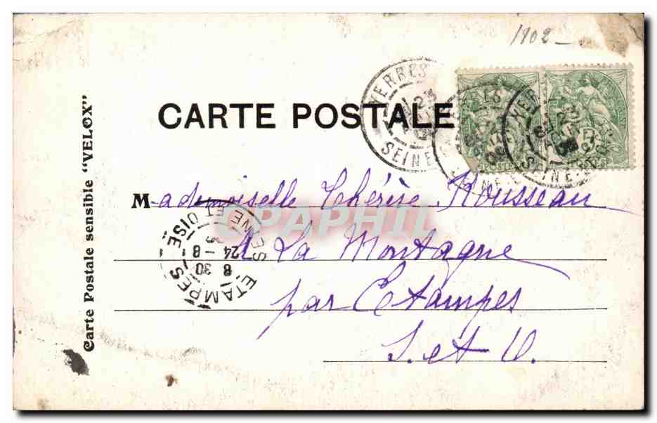 CPA Fantaisie Paysage Les cedres — Rückseite