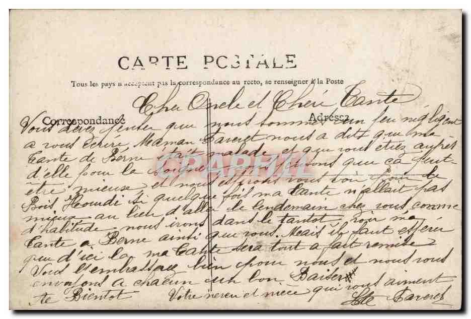CPA Fantaisie Femme — Rückseite
