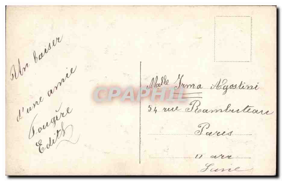 CPA Fantaisie Fleurs dans un pot — Rückseite