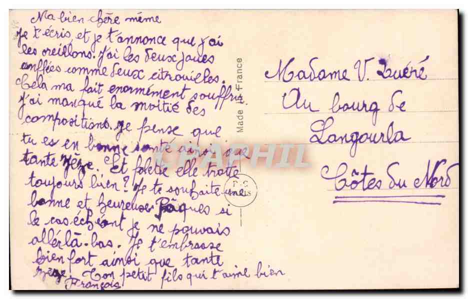 CPA Fantaisie Enfant a l'epuisette — Rückseite