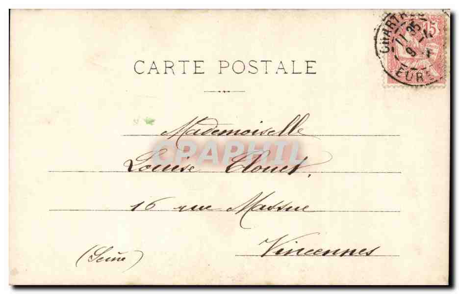CPA Fantaisie Femme — Verso