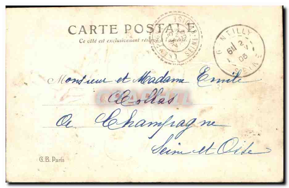 CPA Fantaisie Bonen annee (enveloppe avec correspondance au recto) — Verso