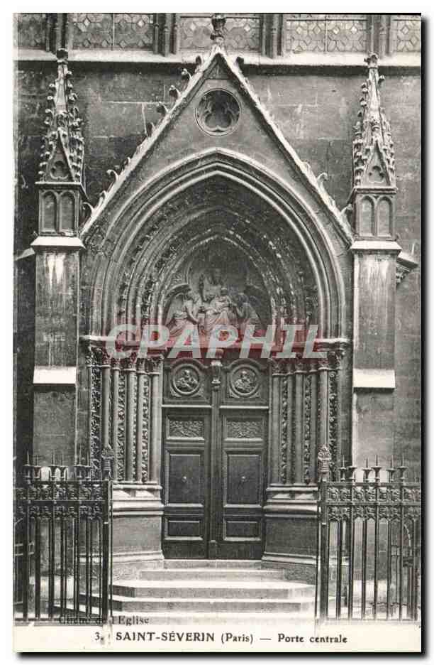 Paris Saint Severin CPA Porte centrale